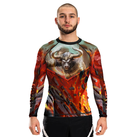 Bull Demon King Men's Long Sleeve Rashguard - Raven Fightwear