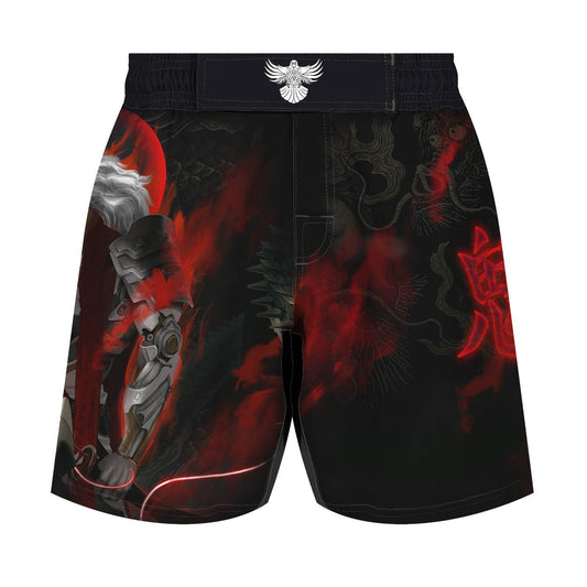 Cyber Oni Men's Hybrid Fight Shorts - Raven Fightwear