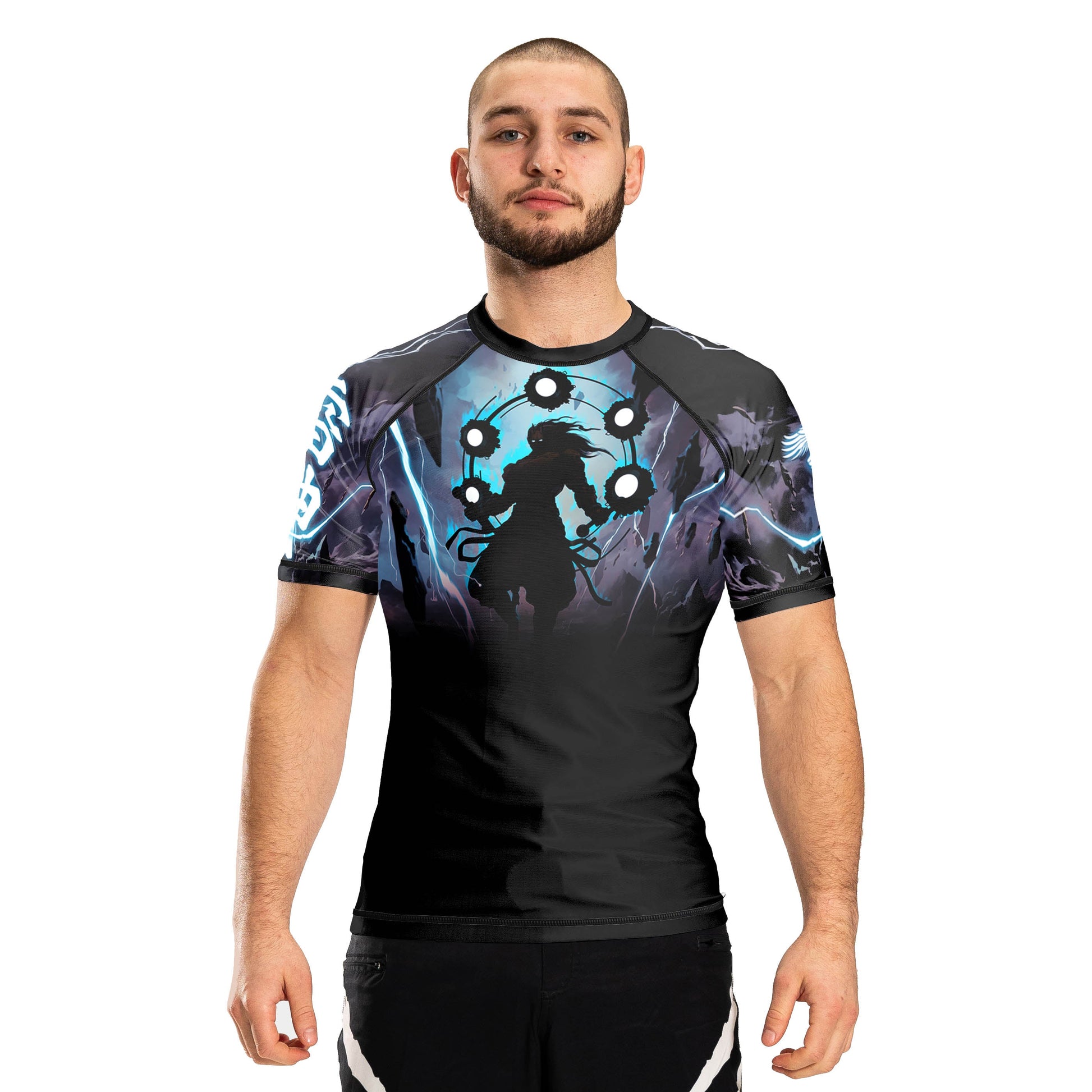 Cyber Raijin Men's Short Sleeve Rashguard Front