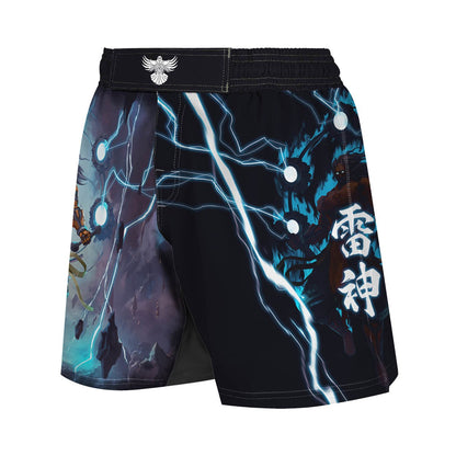 Cyber Raijin Men's Hybrid Fight Shorts - Raven Fightwear