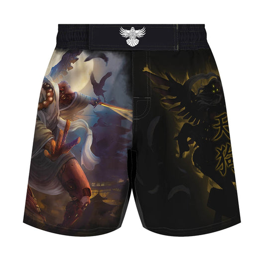 Cyber Tengu Men's Hybrid Fight Shorts - Raven Fightwear