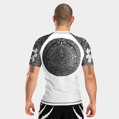 Gods of Mesoamerica Ranked Men's Short Sleeve Rashguard - Raven Fightwear