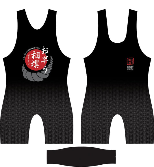 Ohayo Sumo Dayton Adult Club Wrestling Singlet - Raven Fightwear