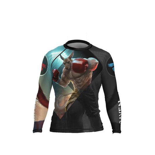 Outback Boxer Women's Long Sleeve Rashguard - Raven Fightwear