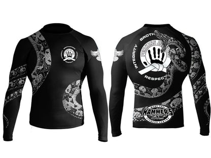 Perkins Constrictor Men's Long Sleeve Rashguard - Raven Fightwear
