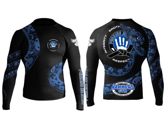 Perkins Constrictor Men's Long Sleeve Rashguard - Raven Fightwear