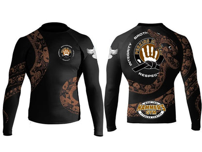Perkins Constrictor Men's Long Sleeve Rashguard - Raven Fightwear