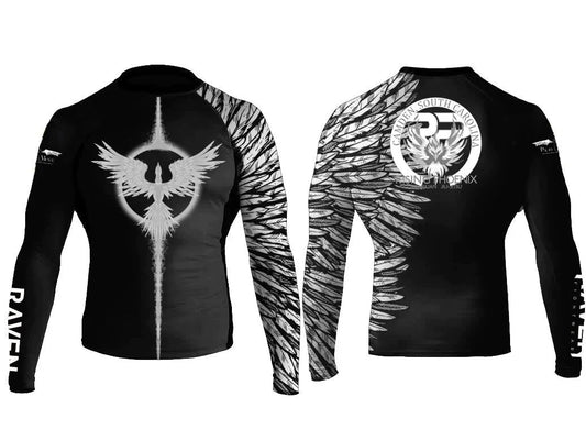 Rising Phoenix BJJ Ranked Club Rashguard - Raven Fightwear