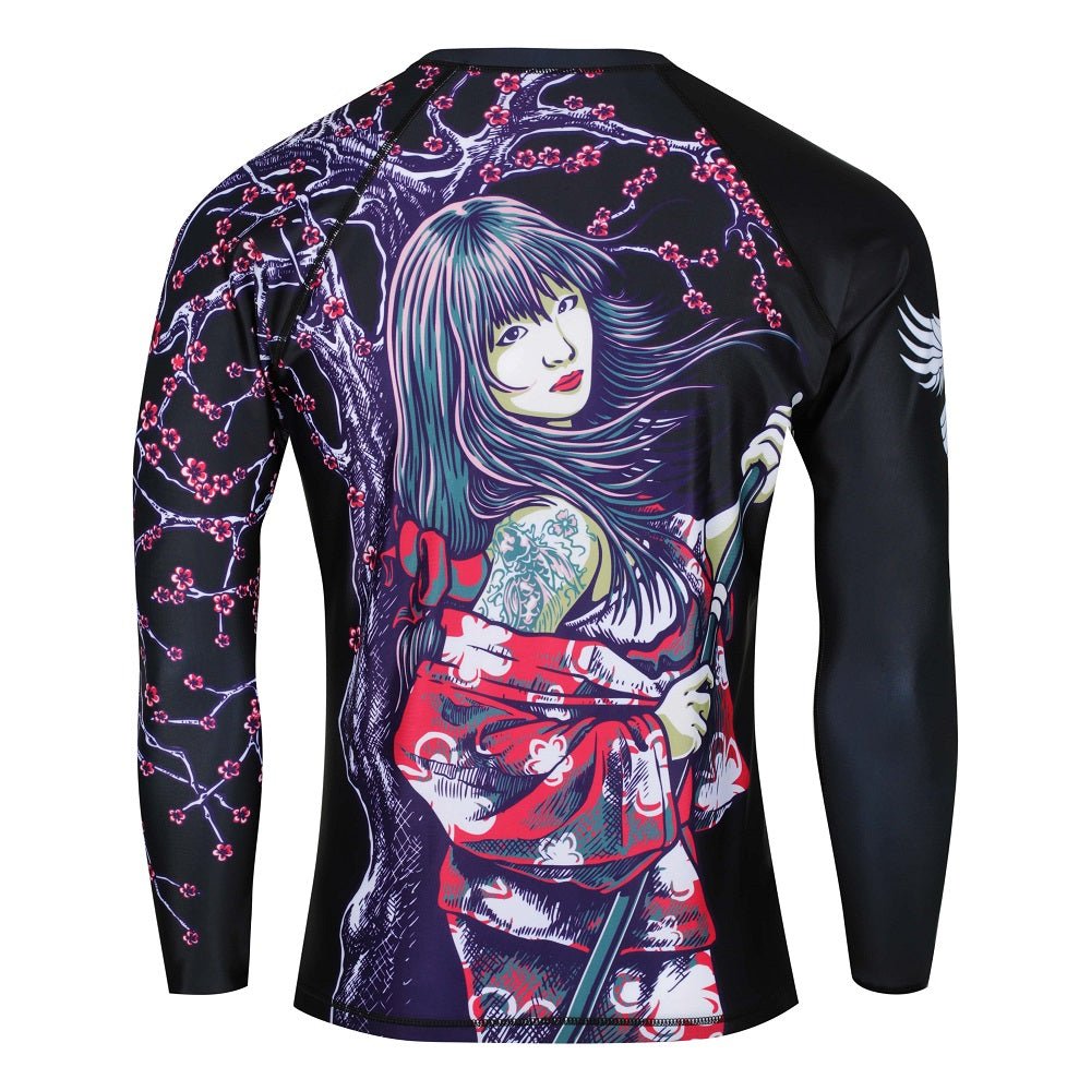 Sakura Men's Long Sleeve Rashguard - Raven Fightwear
