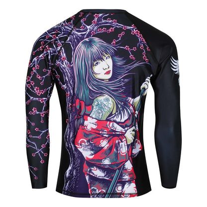 Sakura Men's Long Sleeve Rashguard - Raven Fightwear