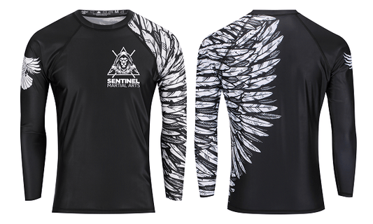 Sentinel Martial Arts Junior Long Sleeve Club Rashguard - Raven Fightwear