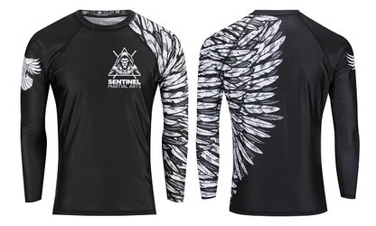 Sentinel Martial Arts Men's Long Sleeve Club Rashguard - Raven Fightwear