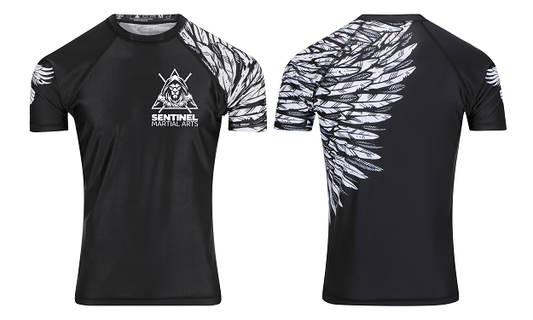 Sentinel Martial Arts Men's Short Sleeve Club Rashguard - Raven Fightwear