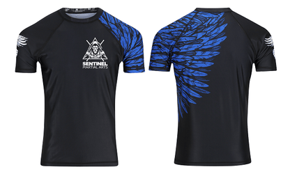 Sentinel Martial Arts Men's Short Sleeve Club Rashguard - Raven Fightwear