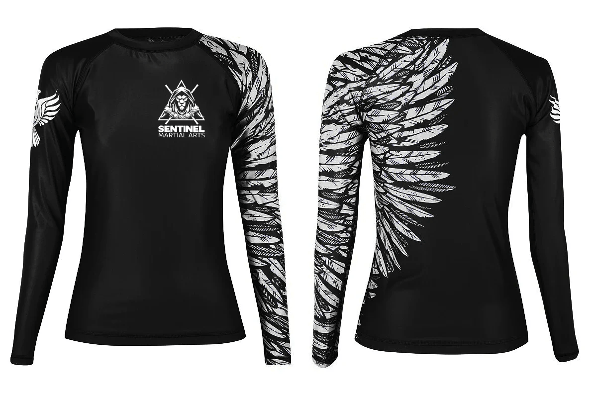 Sentinel Martial Arts Women's Long Sleeve Club Rashguard - Raven Fightwear