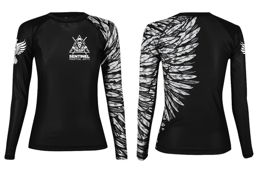 Sentinel Martial Arts Women's Long Sleeve Club Rashguard - Raven Fightwear