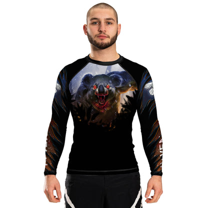 The Dropbear Men's Long Sleeve Rashguard - Raven Fightwear