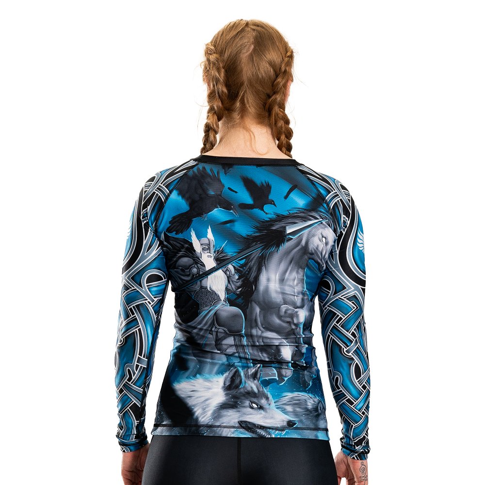 The Gods of Scandinavia Odin Women's Long Sleeve Rashguard - Raven Fightwear