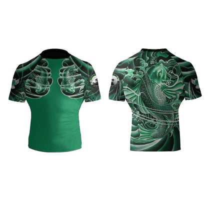 Tsunami BJJ Men's Short Sleeve Club Rashguard - Raven Fightwear