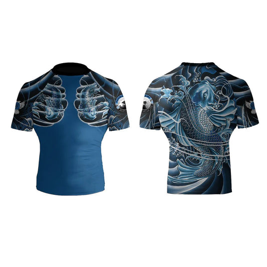 Tsunami BJJ Men's Short Sleeve Club Rashguard - Raven Fightwear