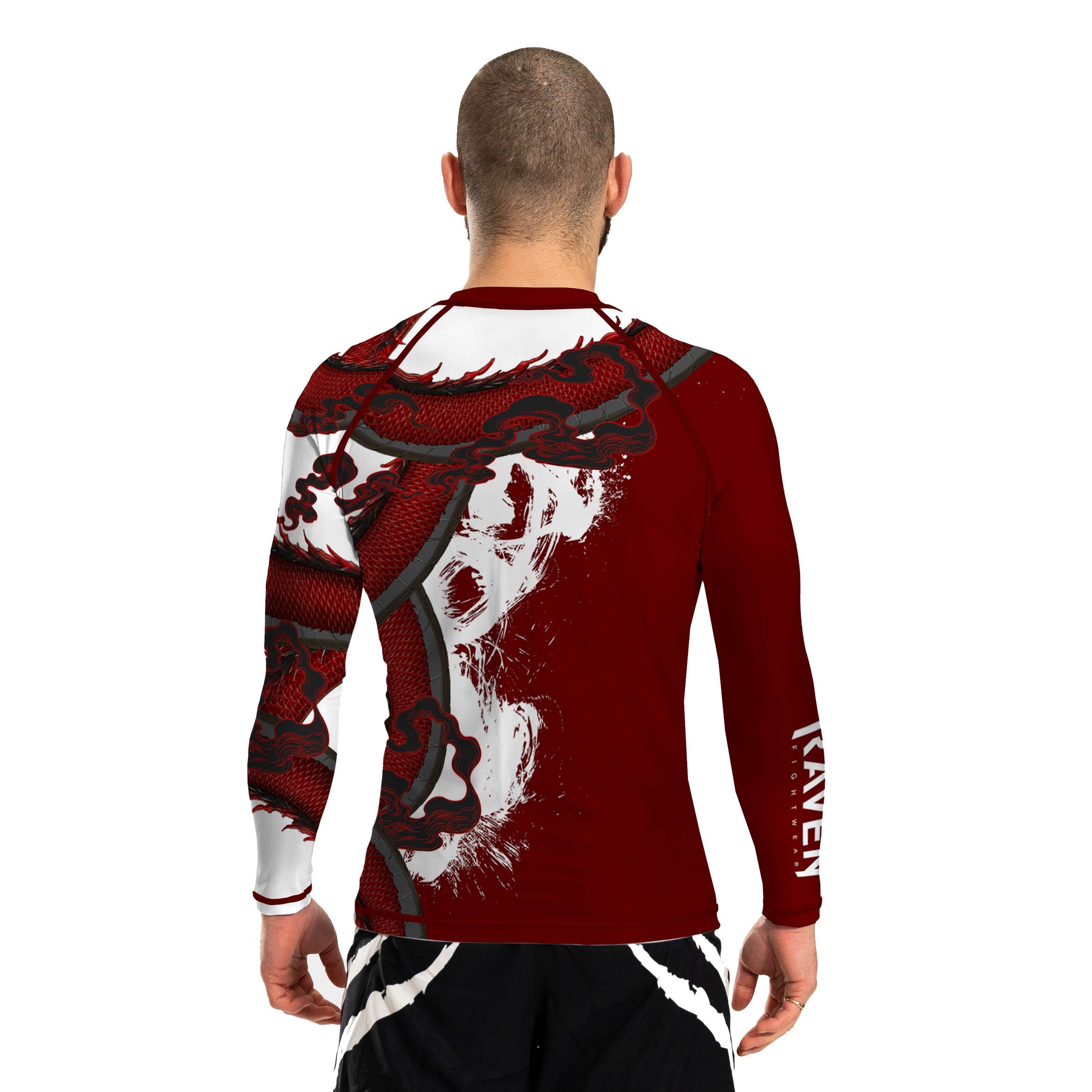 Year of the Dragon Men's Long Sleeve Rashguard - Raven Fightwear