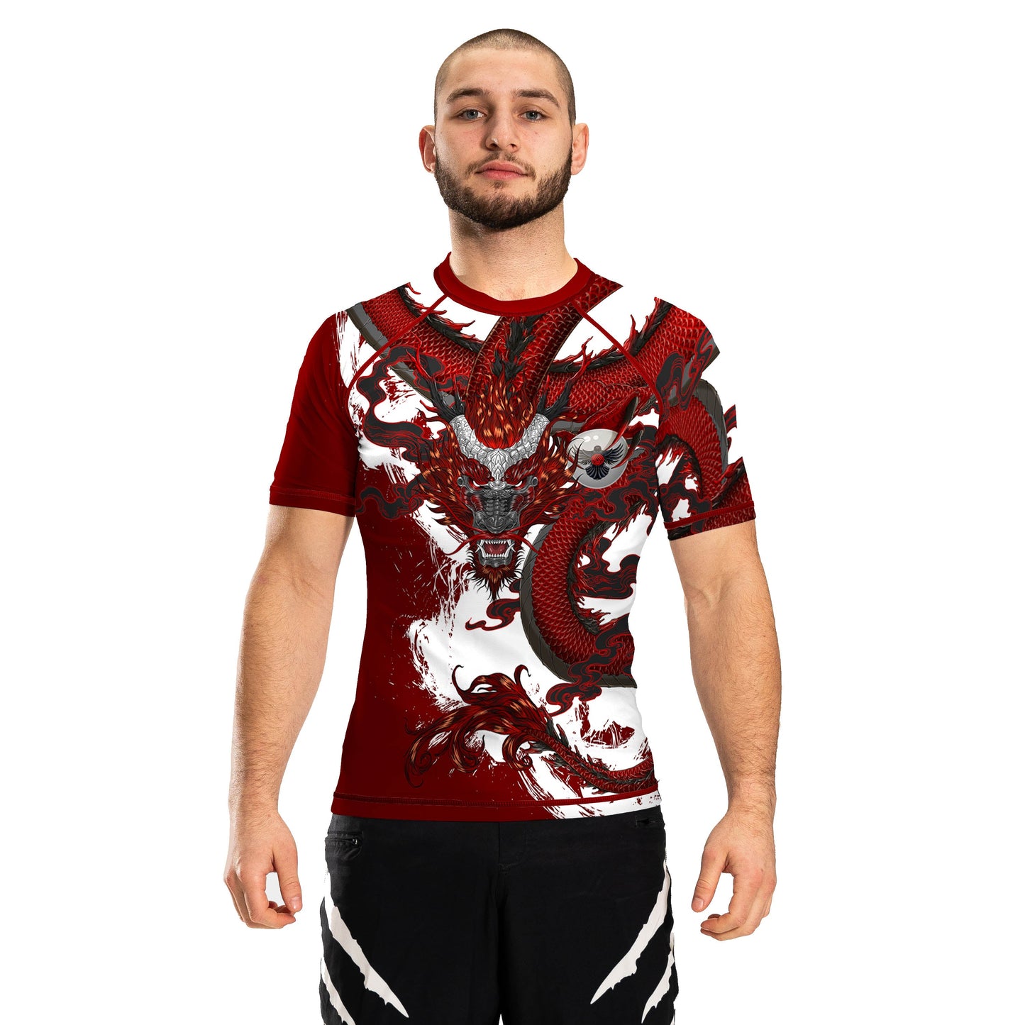 Year of the Dragon Men's Short Sleeve Rashguard - Raven Fightwear