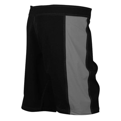 Black and Gray Grappling Shorts Right Side Rear View