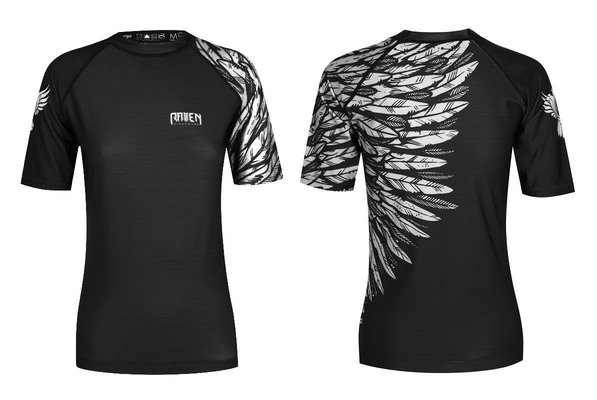 Aerial Assault White Women's Short Sleeve Rashguard