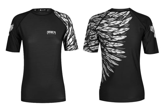 Aerial Assault White Women's Short Sleeve Rashguard