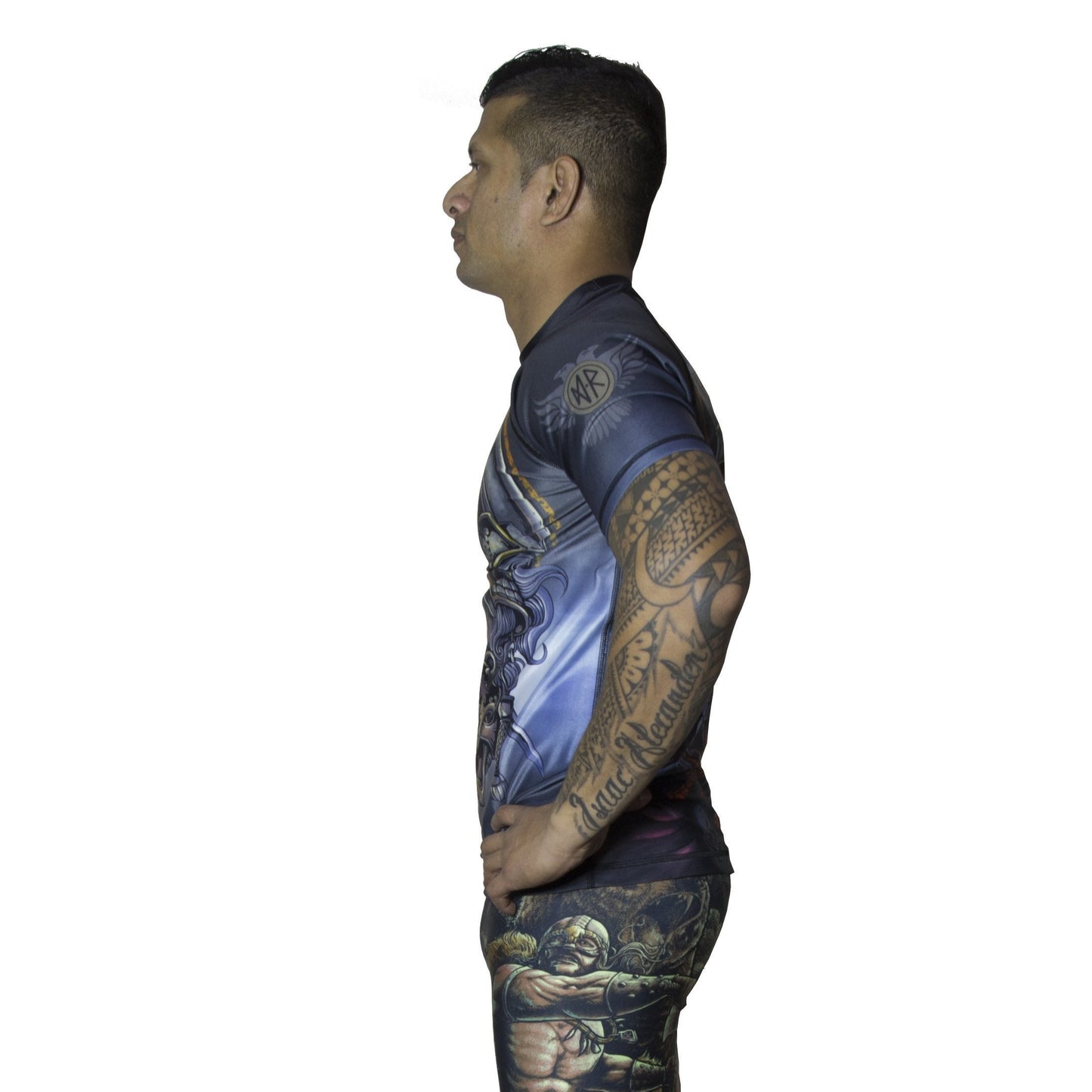 Akuma Men's Short Sleeve Rashguard Back
