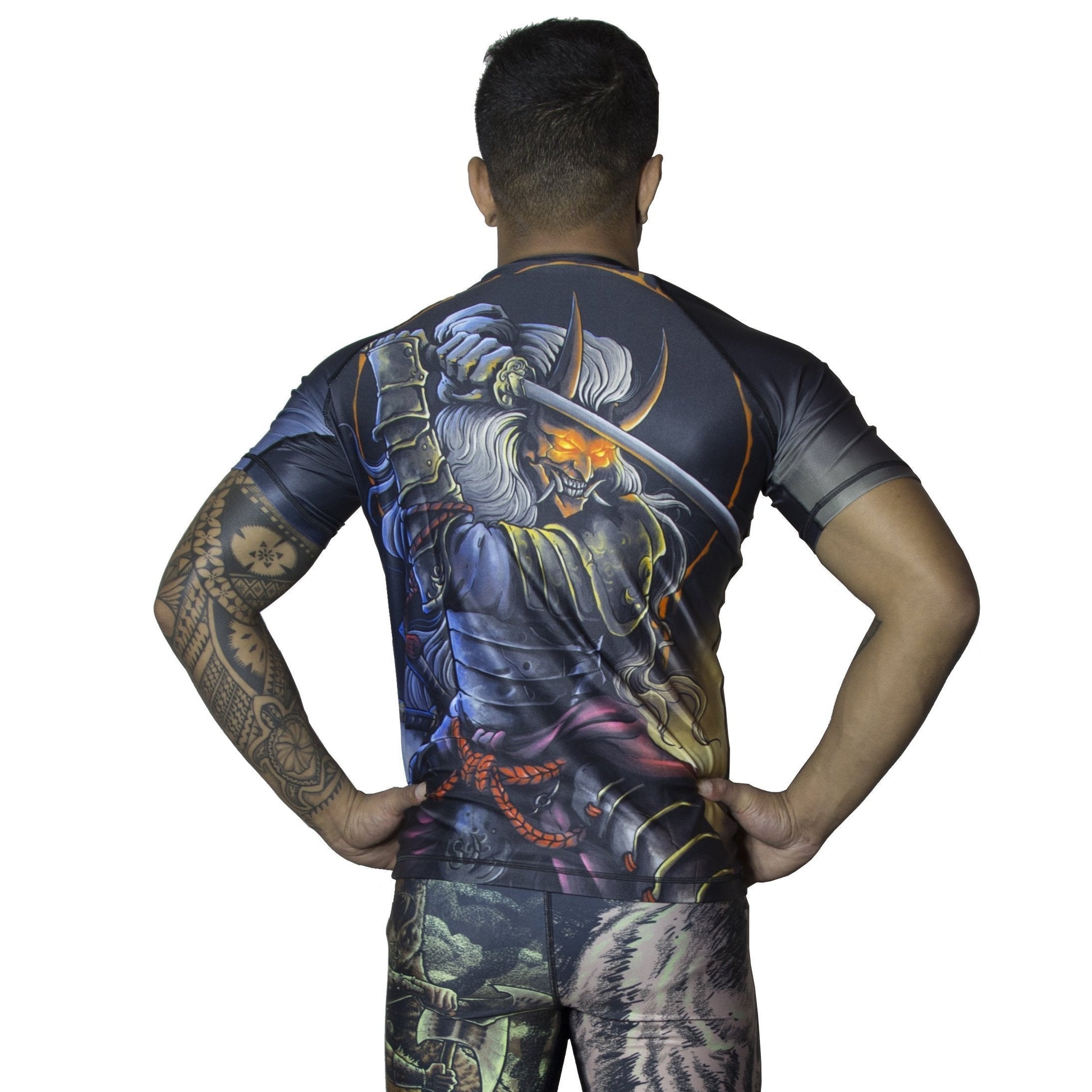 Akuma Men's Short Sleeve Rashguard Left