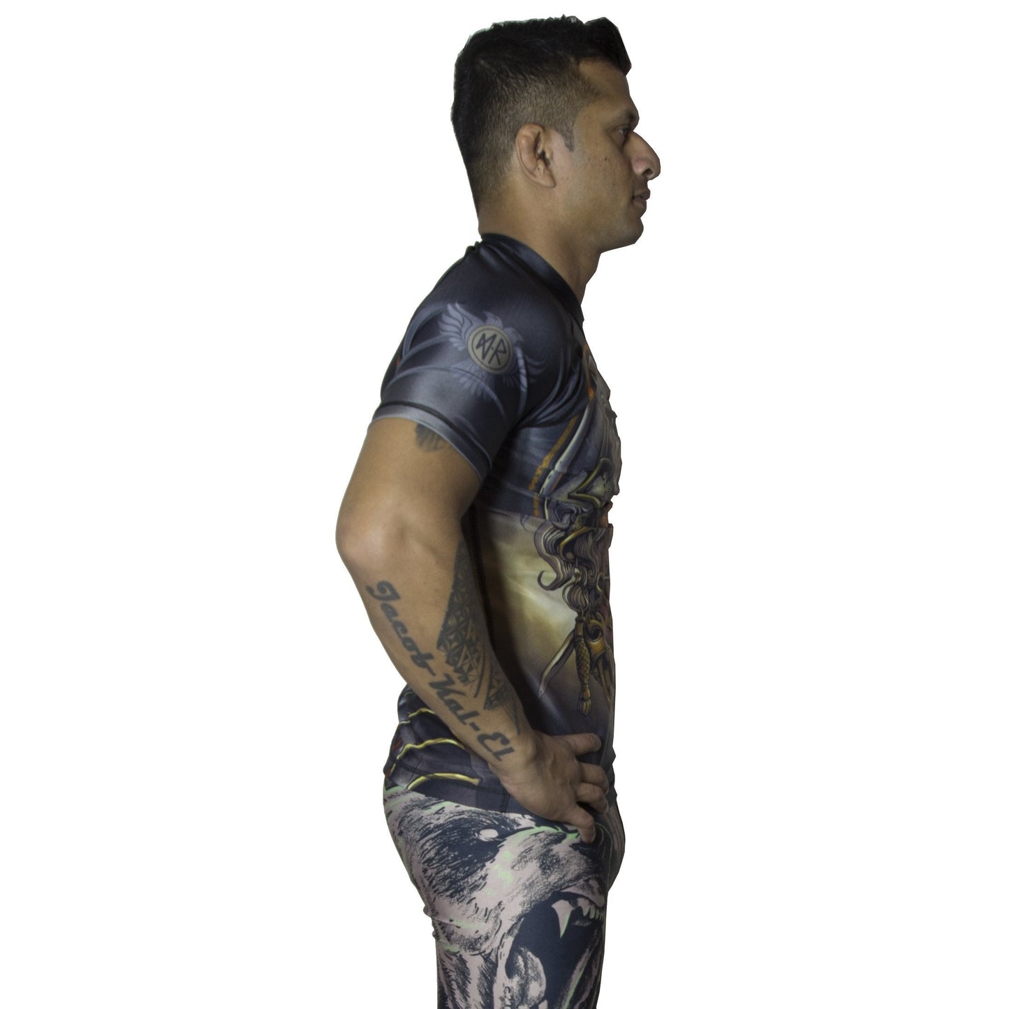 Akuma Men's Short Sleeve Rashguard Right