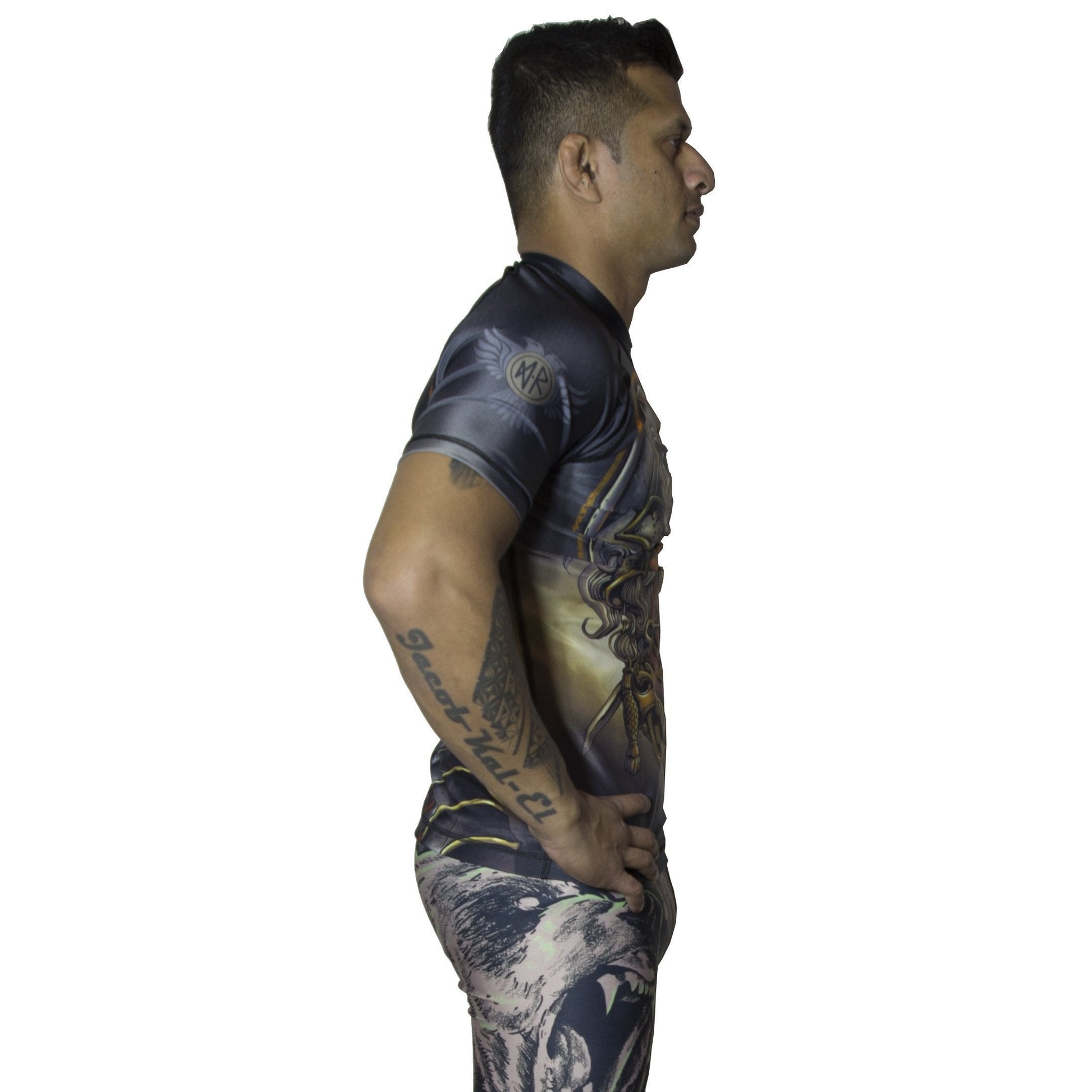 Akuma Men's Short Sleeve Rashguard Right