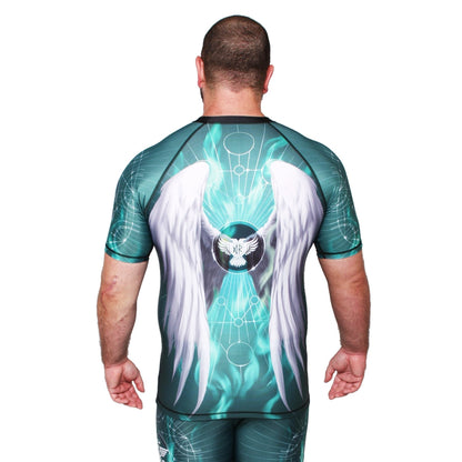 Archangels Raphael Men's Short Sleeve Rashguard Back