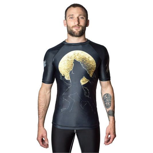 BJJ Horror Werewolf Men's Short Sleeve Rashguard Front
