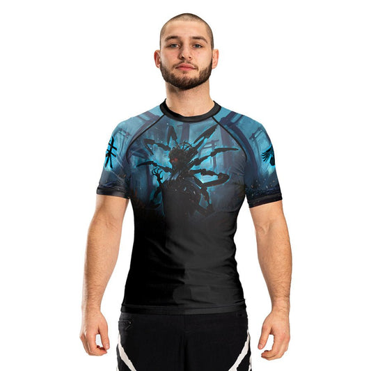 Cyber Jorogumo Men's Short Sleeve Rashguard Front