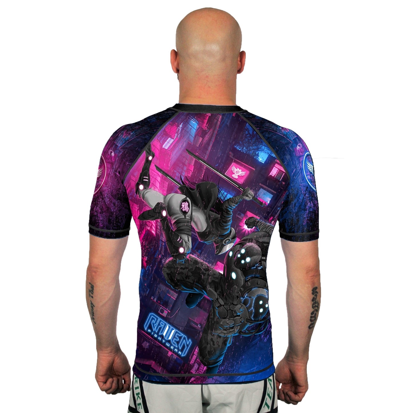 Cyberpunk 2.0 Men's Short Sleeve Rashguard Back