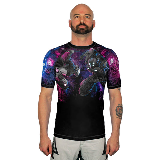 Cyberpunk 2.0 Men's Short Sleeve Rashguard Front