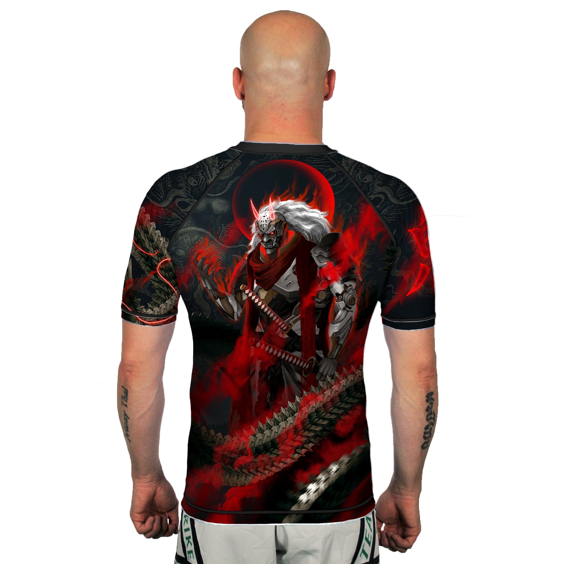 Cyber Oni Men's Short Sleeve Rashguard Back