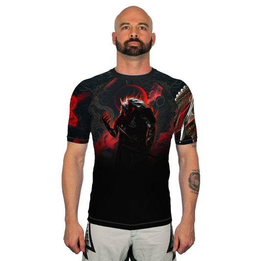 Cyber Oni Men's Short Sleeve Rashguard Front