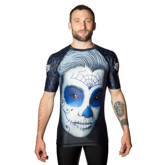 Dia de los muertos Daniella Men's Short Sleeve Rashguard Front