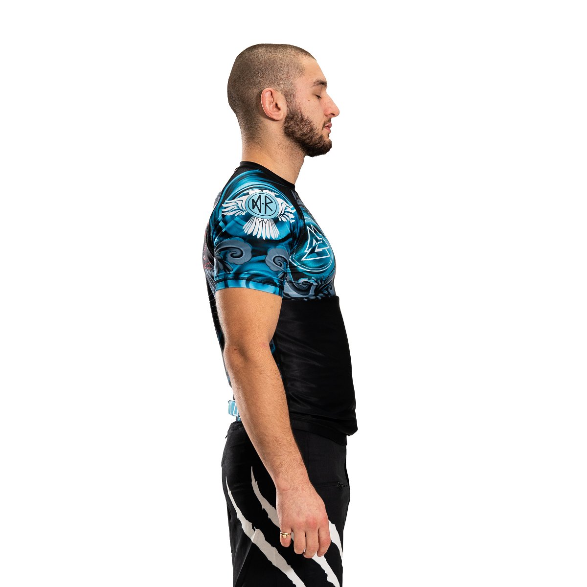 East meets West Men's Short Sleeve Rashguard Photo Two Right