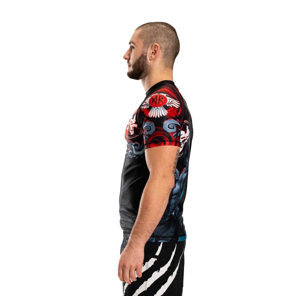 East meets West Men's Short Sleeve Rashguard Photo Two Left