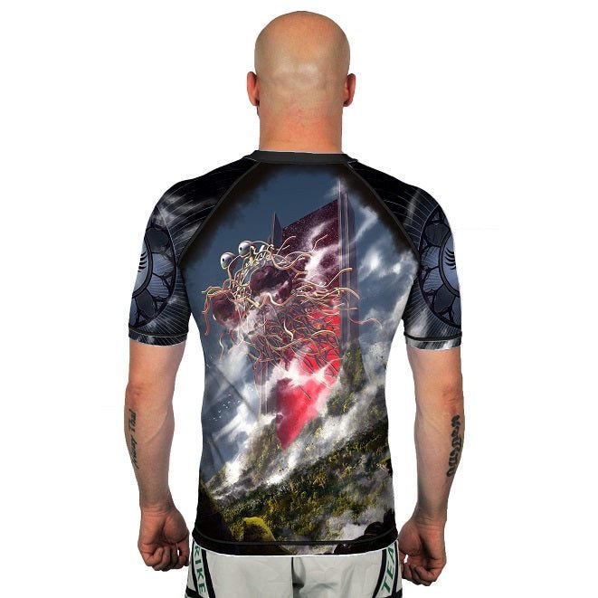 Flying Spaghetti Monster Men's Short Sleeve Rashguard Back