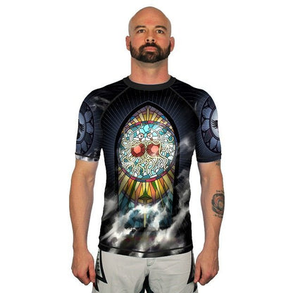 Flying Spaghetti Monster Men's Short Sleeve Rashguard Front