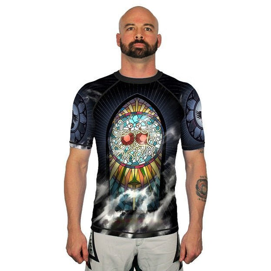 Flying Spaghetti Monster Men's Short Sleeve Rashguard Front