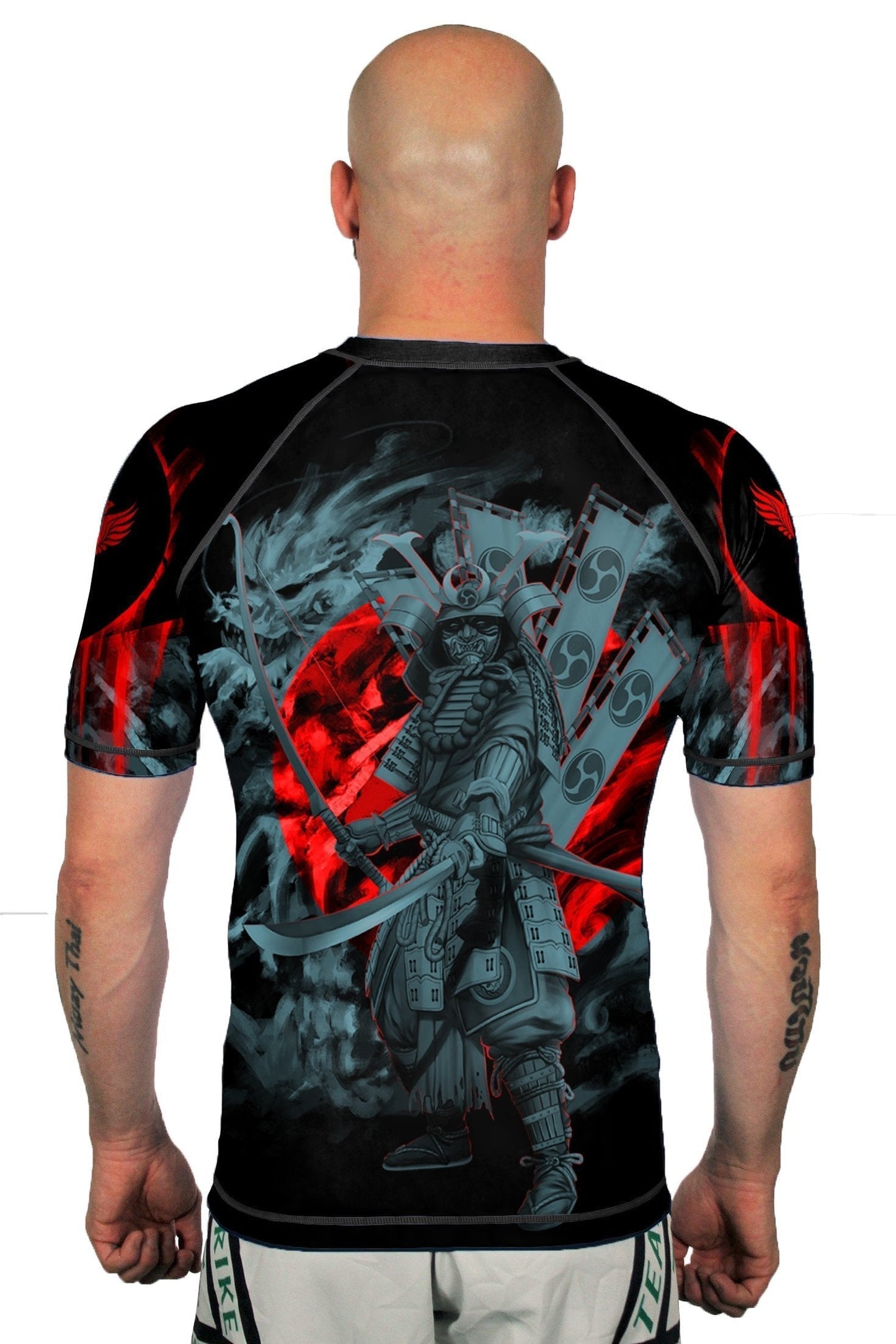 Hachiman Men's Short Sleeve Rashguard Back