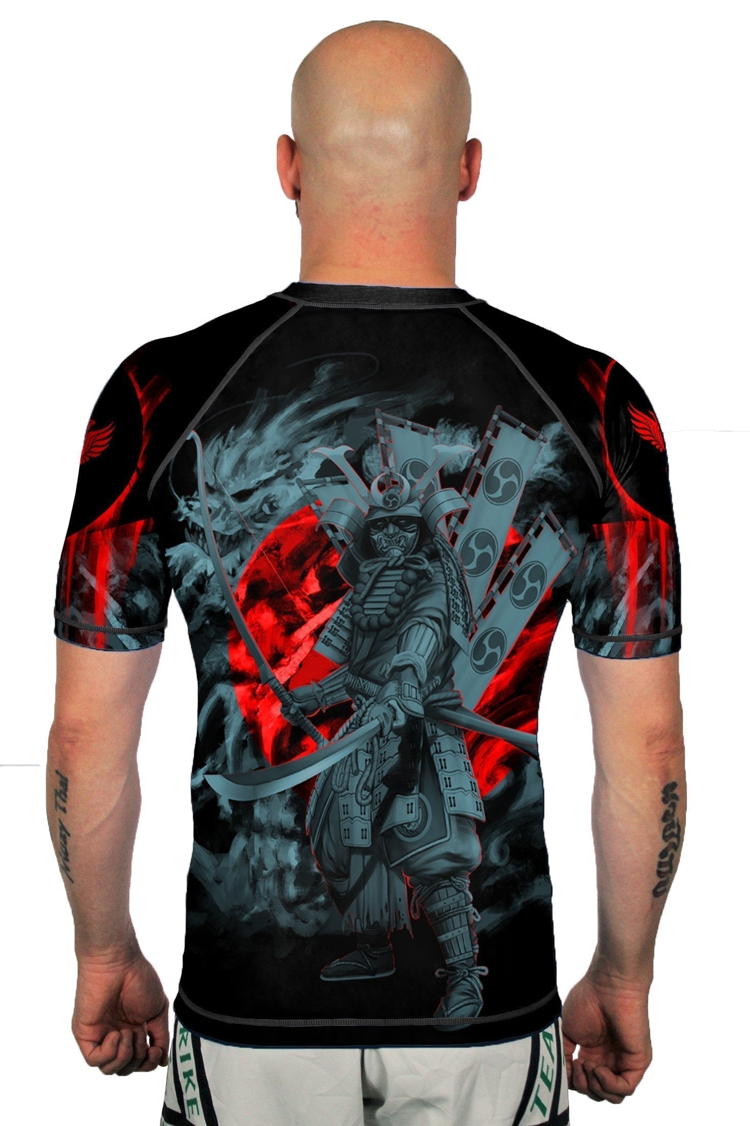 Hachiman Men's Short Sleeve Rashguard Back