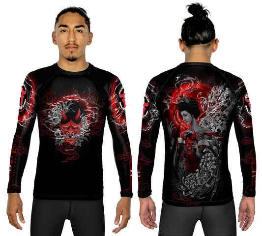 Inukshuk Bushido Kai Illustrated Geisha Rashguard - Raven Fightwear - US