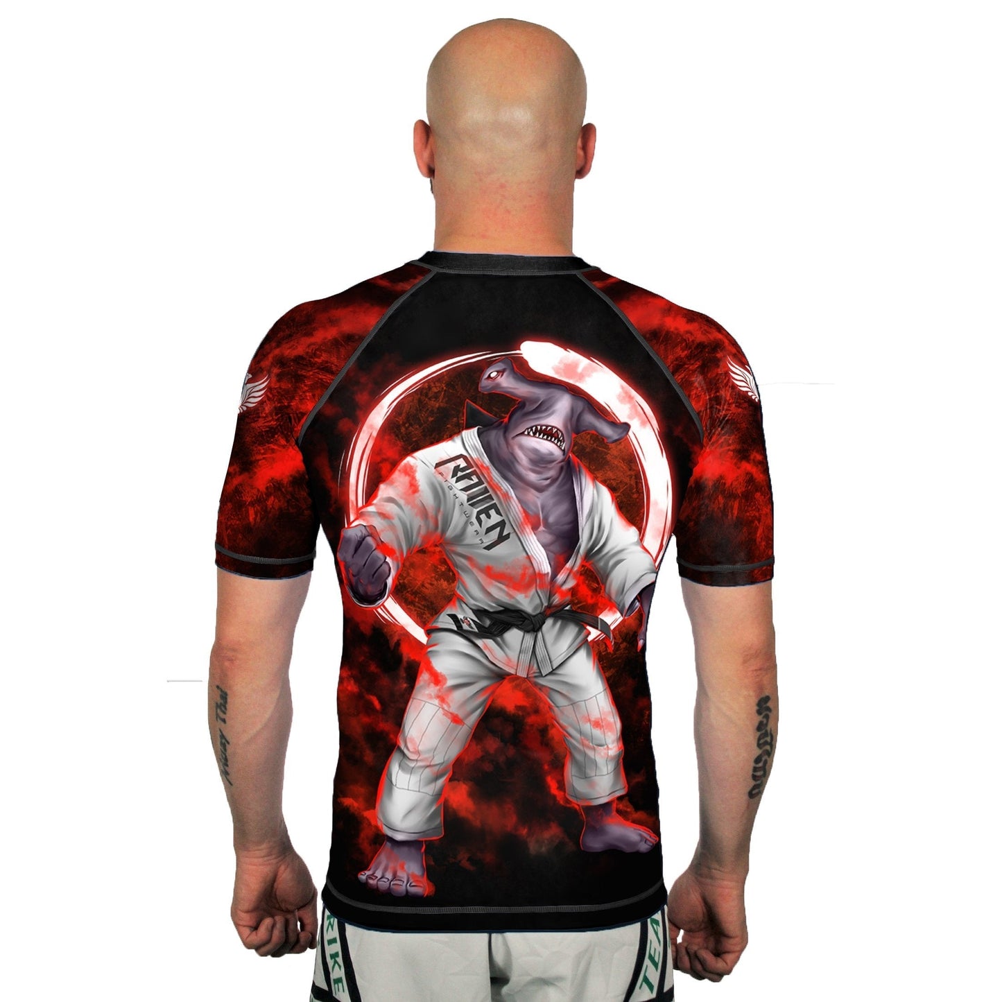 Masters of Jiu Jitsu Hammerhead Men's Short Sleeve Rashguard Back